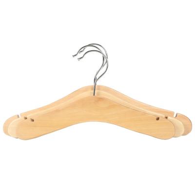 China Wholesale Children's Colorful Non Slip Wooden Baby Kids Clothes Hanger For Kids Room for sale