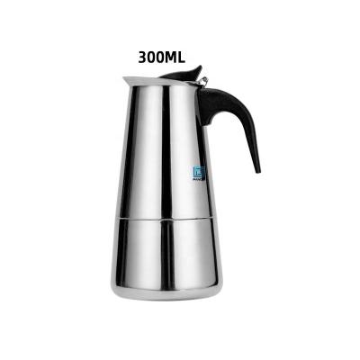 China Viable Mocha Pot Design Coffee Maker Stainless Mocha Pot 200ml 300ml 600ml for sale