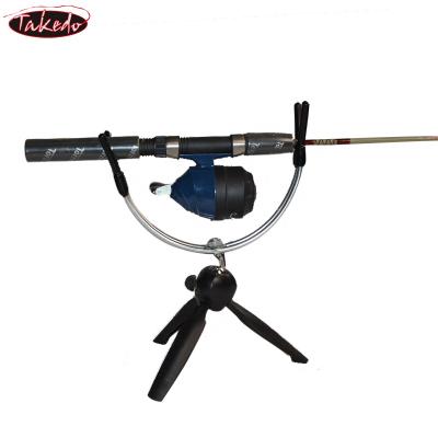 China Wholesale Newcomers TAKEDO XQ03 Alloy Aluminum Ice Fishing Rod Holder Raft Fishing Rod Support Tripod Multifunctional Winter Fishing Tackle for sale