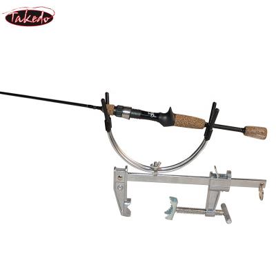 China Wholesale NewType Hot Sale Plastic/Aluminum TAKEDO XQ07 Ice Fishing Rod Holder Raft Fishing Rod Multifunctional Winter Fishing Tackle for sale