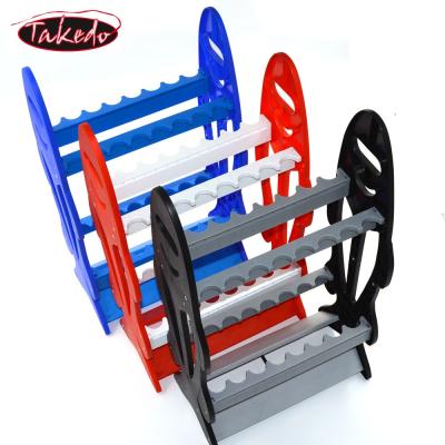 China TAKEDO 16pcs Plastic Fish Hot Style Fishing Display Rod Rack Holder for sale