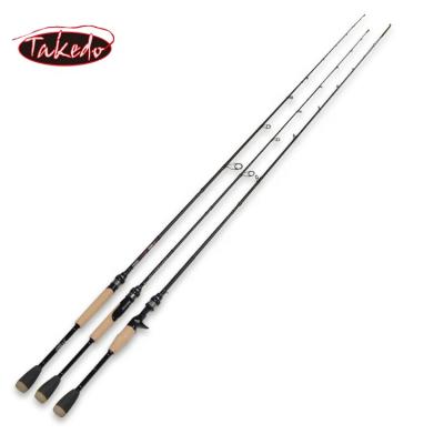 China TAKEDO Carbon Qualified Fishing Rod Carbon 24T 3 Sections IM6 100% 7' Spinning & Light Baitcasting For Saltwater/Freshwater Fishing for sale