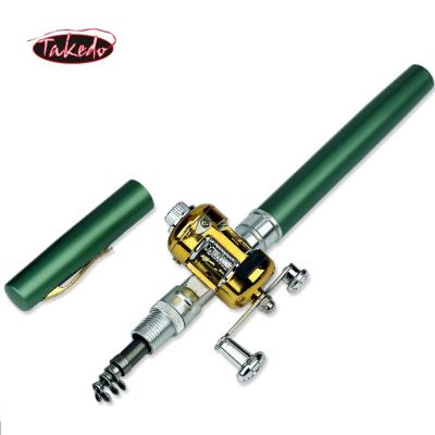 China TAKEDO MY01A telescopic fishing rod mini fishing rod pen style ice portability expandable suit wholesale fishing rod glass outdoor for sale