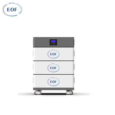 China Home Appliances EOF Stacked Solar Panels Cells 48V Lifepo4 Battery for home use 3.2V lifepo4 battery pack 15.36KWH 51.2V 48V100Ah 6000cycles for sale