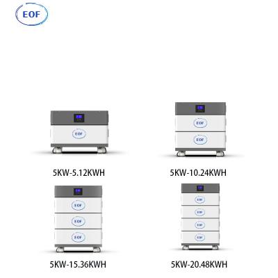 China Home Appliances EOF High Performance Stack Battery For Household 51.2V 48V 5KWH 10KWH 15KWH 20KWH 100Ah 200Ah 400Ah Lifepo4 Battery 6000cycles for sale