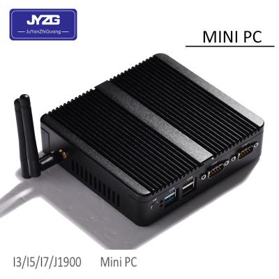 China Virtualization Tech 2021 Quad Core Mini PC Fanless J1900 With 4GB RAM 64GB 2*Lan 2*COM SSD For POS System for sale