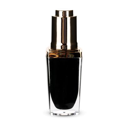 China 10ml Olive Oil Cosmetic Bottle Black Essential Oil Double Wall Empty Cosmetic Perfume Bottles for sale