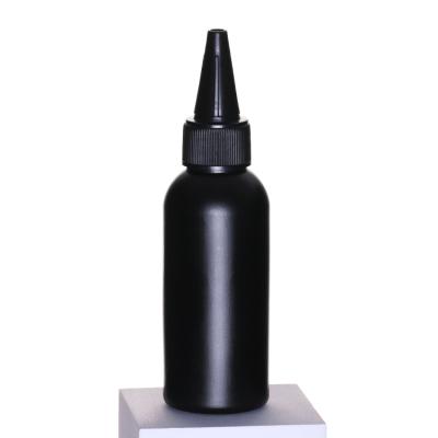 China 30ml 50ml 100ml Black Cosmetic Custom Nail Gel Polish Glue Empty Plastic Packaging Bottle With Tip Caps for sale