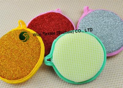 China Customized Red Green Scrubbing Sponge Scouring Pads for Dish Washing for sale