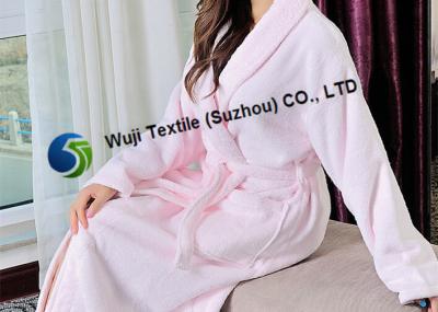 China Fashionable Fine Workmanship Microfiber Bath Robe White Blue Pink for sale