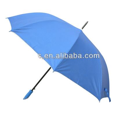 China CLASSIC Silver Coated EVA Handle Rain Umbrella Blue Auto Open Straight Umbrella Golf Umbrella for sale