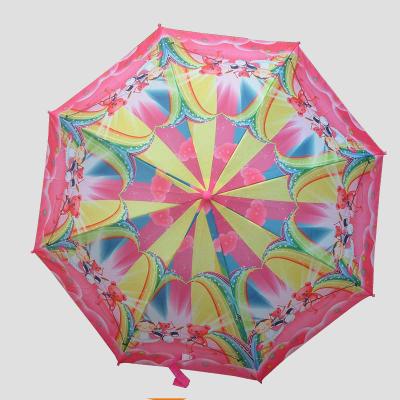 China Lovely CLASSIC Cheap Cartoon Design Curved Straight Handle Rain Umbrella Gift Umbrella For Kids for sale