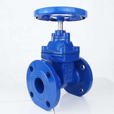 China General Cast Iron Ggg50 DIN Pn10 Pn16 Ductile Resilient Hand Wheel Fluid Cap Resilient Seated Gate Valve for sale