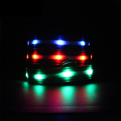 China Custom Led Lights Dog Pets Collars Polyester Adjustable Glow In The Night Dog Cat Puppy Safe Luminous Flashing Collar Pet Supplies for sale