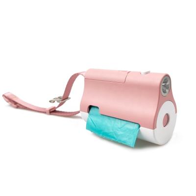 China Sustainable Dog Poop Bag Dispenser Poop Waste Bag Holder Dispenser With LED Flashlight for sale