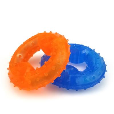 China Viable Hot Selling Blue Circle Freezable Dog Ice Cream Cool Toy Against Heat for sale