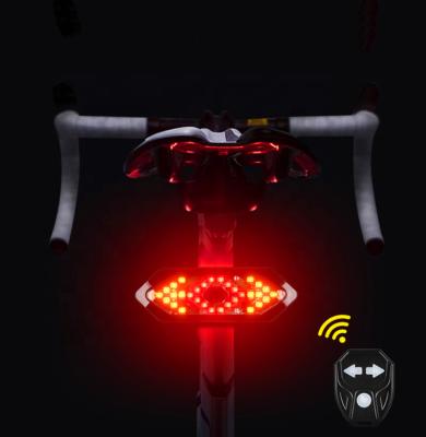 China Fashionable Decoration Bicycle Light Rechargeable Wireless Rechargeable Control Flashing, Night Safety Bicycle Light Tail Ride Warning Lights with Turn Indicate for sale