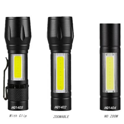 China USB Charging Waterproof 3W LED COB Mini Torchlight Led Flashlight Micro USB Rechargeable Mini Torch Light with Clip for Camping for sale