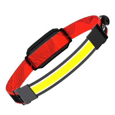 China USB Charging 2021 New Style LED Patch USB Head Light Wide Full View Full View Rechargeable COB Headlight for Camping and Outdoor for sale