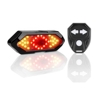 China Bicycle Fashionable Decoration Bicycle Wireless Remote Control Turn Signal Lights, USB Rechargeable Safety IP6X Smart Bike Warning Turn Signals Led Tail Light for sale