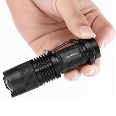 China Linterna Mini Zoomable Led Light Flashlight High Power Q5 Dimmable Zoom Waterproof Pocket Light, 3W Aluminum Alloy Small Mini Led Flashlight For Camping for sale