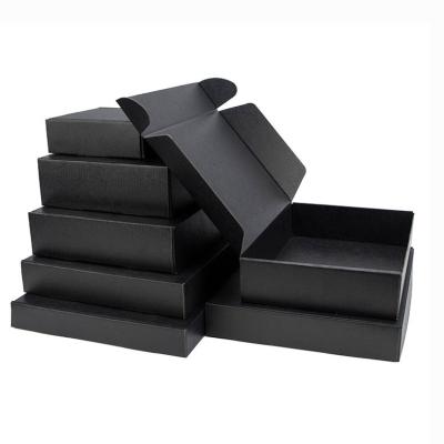 Cina Customized Logo Gift Packaging Box Corrugated Board Small Black Mail Box in vendita