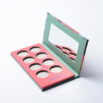 Китай Wholesale custom 8 color mirror makeup emboss technology empty paper eye shadow palette box продается