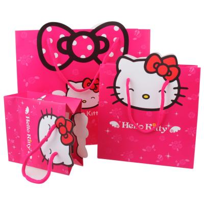 Chine Custom Paper Recycling Bag Birthday Gift Packaging Shopping Children Animal Cartoon Print Paper Bags à vendre