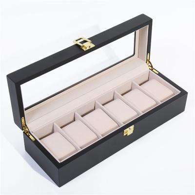 China Custom Watch Packaging Box High Quality Wooden Luxury Six Slots Storage Box zu verkaufen