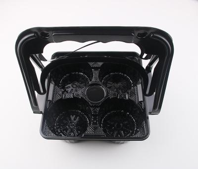 China Plastic Coffee Cup Holder Restaurants Take Away Pet/PVC/PP With Handle for sale