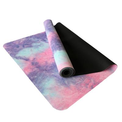 China Eco-Friendly Eco-Friendly Cheap Friend Non-slip Rubber Suede 1.5mm Dye Knotting Colorful Yoga Mat for sale