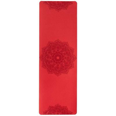 China Eco-friendly Wholesale Hot Color Custom Logo 6mm Fitness Double Tape Yoga Mat With Design for sale