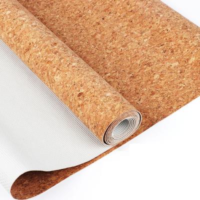 China MOQ 1mm Eco-Friendly Lightweight Eco-Friendly Natural Rubber Cork Yoga Mat Stockings for sale