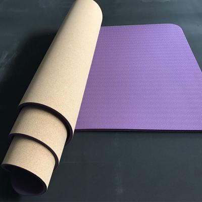 China Wholesale Non Slip Eco - Friendly Custom Printed 6mm Eco - Friendly Tape Natural Cork Yoga Mat for sale