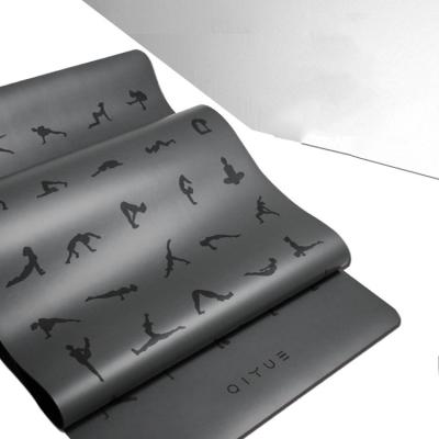 China Eco - Friendly New Improved Printing Posture Positioning Eco Natural Rubber Yoga Mat 5mm for sale