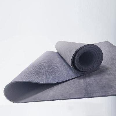 China Gray Natural Rubber Yoga Mat black eco-friendly professional wholesale durable 4mm for sale