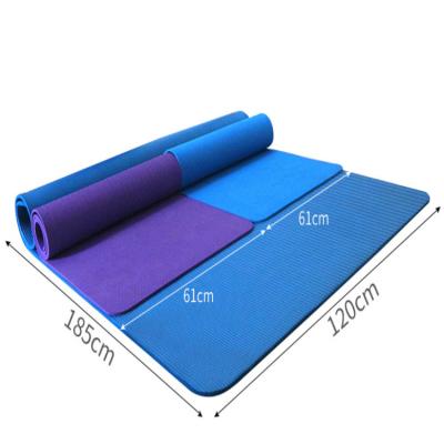 China Wholesale Custom Support Eco - Friendly 185X120cm 2 Person NBR Rubber Nature Yoga Mat for sale