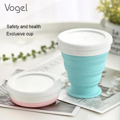 China Viable Collapsible Water Cup With Lid Outdoor Silicone Gargle Cup Portable Silicone Folding Cup for sale