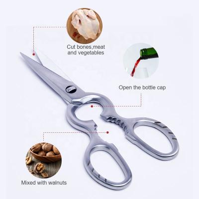 China Universal Kitchen Shear Stainless Steel Kitchen Shears Multi Function Heavy Duty Sharp Shears For Kitchen Scissors for sale