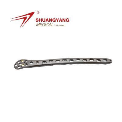 China Pure Titanium Multiaxial Distal Titanium Femur Fracture Trauma LCP Compression Locking Plate for sale