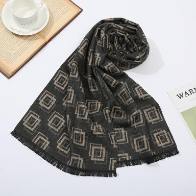 China Autumn Winter Thicken Cashmere Plaid Design Feeling Scarves Men's Casual Scarf Women's Shawl Wholesale Soft Soft Scarf for sale