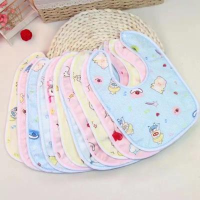 China High Quality Cute Washable Print Pattern Baby Cotton Bib Baby Drool Cute Animal Bibs For Baby Feeding for sale