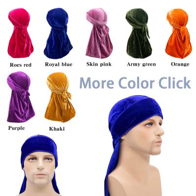 China DecorateÂ   Winter Autumn Hip Hop Street Style Velvet Durags Men Personalized Durags Hoods For Unisex for sale