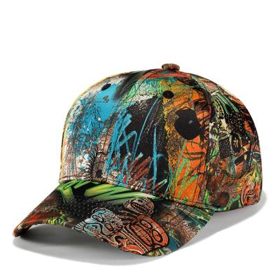 China JOINT Wholesale Hip Hop High Quality Printed Sports Caps 6 Full Panel Print Baseball Caps For Women Men for sale