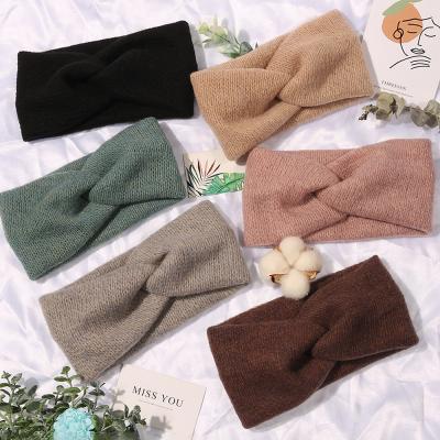 China Environmentally Friendly Cotton Fabric Solid Color Women Hair Accessories Makeup Headband Hairband Headbands For Women Headwrap for sale