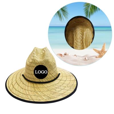 China Verified Wholesale Beach Floppy Hat Manufactures Bulk Surf Lifeguard Straw Hats for sale