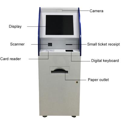 China Self Service Query Customized 19/23/32 Inch Metal Floor Stand Vertical Query Printing Self Service Kiosk Machine All-in-One Machine for sale