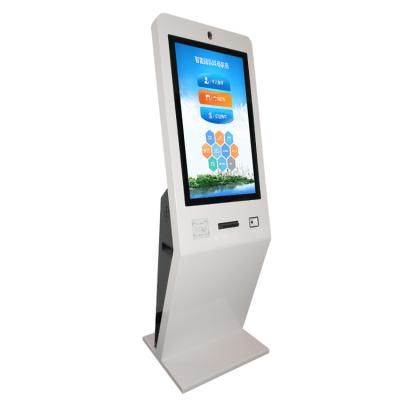 China 32 Inch Touch Screen Self Service Terminal Ticket Vending Kiosk Indoor Collection Printing All In One Machine for sale