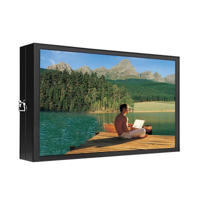 China 100 Inch Waterproof Outdoor Screen Sunscreen Outdoor Wall Mounted Advertising Machine All-in-one Large Size LCD Machine for sale