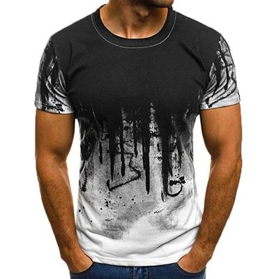 China Various Anti-wrinkle Factory Sale Casual Polo Splash Ink Short Sleeve T Shirts For Men for sale